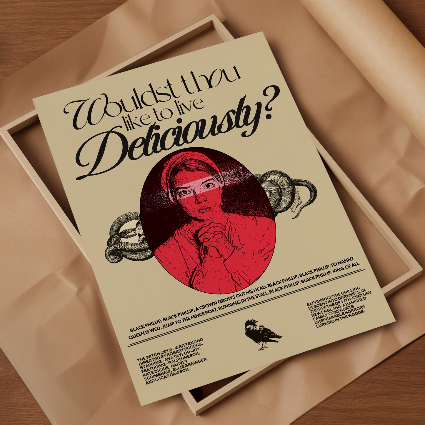 The Witch Poster Print – Limited Edition Art for Home Decor. High quality prints for cinephile and movie lovers. A print of Robert Egger's movie The Witch