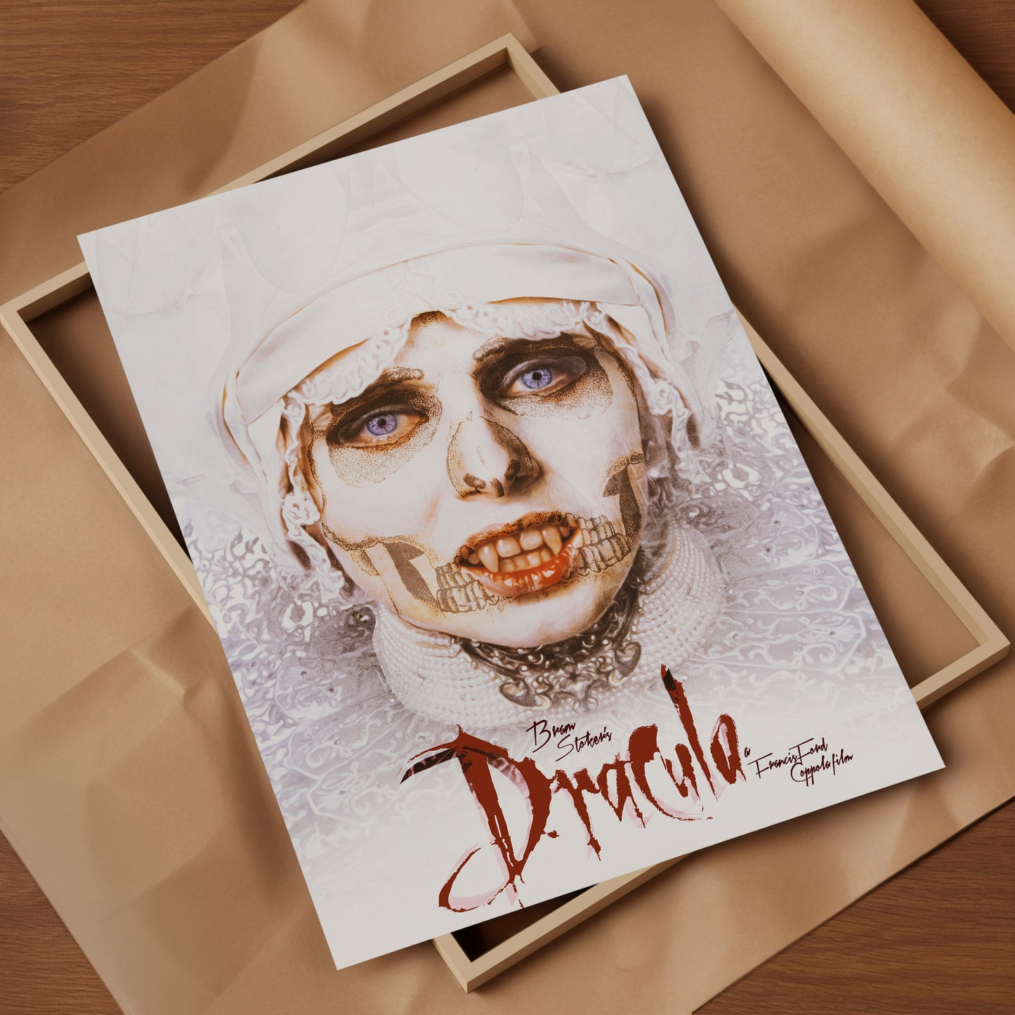 Bram Stoker's Dracula Movie Print. Unframed Wall Print. Movie poster of Francis Ford Coppola's movie Dracula.