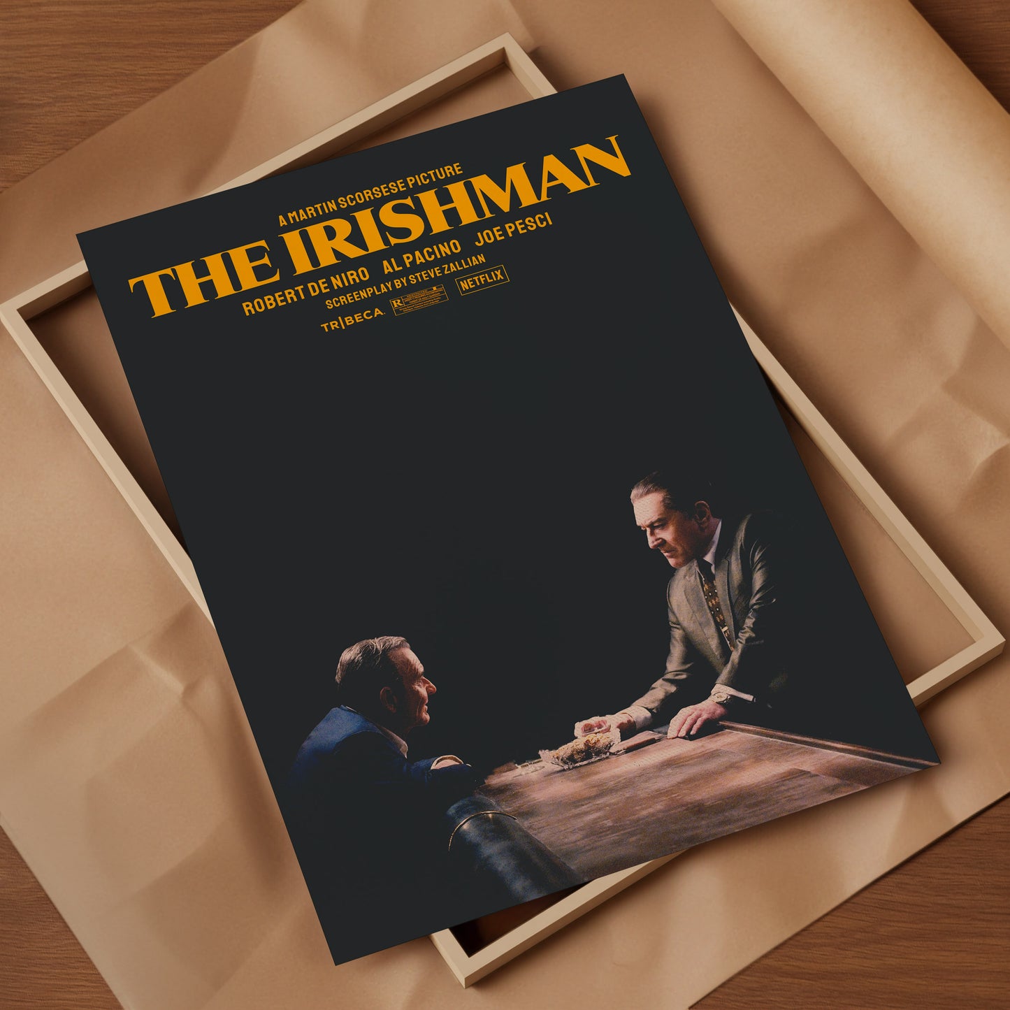 The Irishman Alternative Film Movie Poster Thriller Wall Art. Martin Scorsese movie print. Wall art for movie lovers Poster Print – Limited Edition Art for Home Decor. High quality prints for cinephile and movie lovers. A print of Martin Scorsese's movie The Irishman.