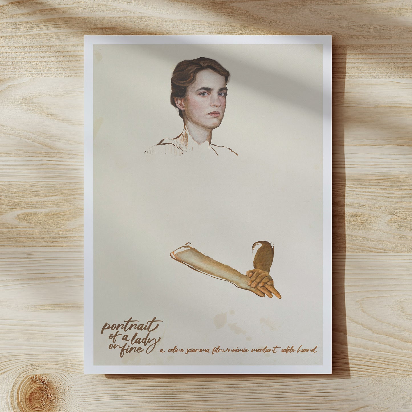 Poster print of a Portrait of a lady on fire. High quality movie print of Céline Sciamma's 2019 movie. Collage print of Portrait of a Lady on fire