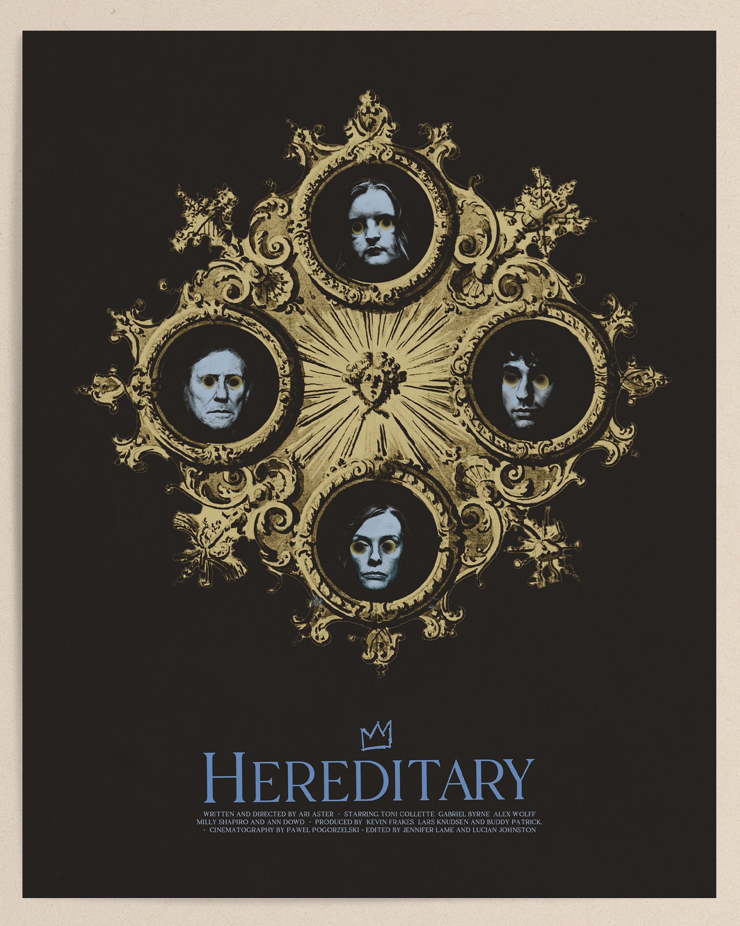 Hereditary Movie Print. Unframed Wall Print. Movie Poster of Ari Aster's movie Hereditary, starring Toni Collette. Movie poster wall art.