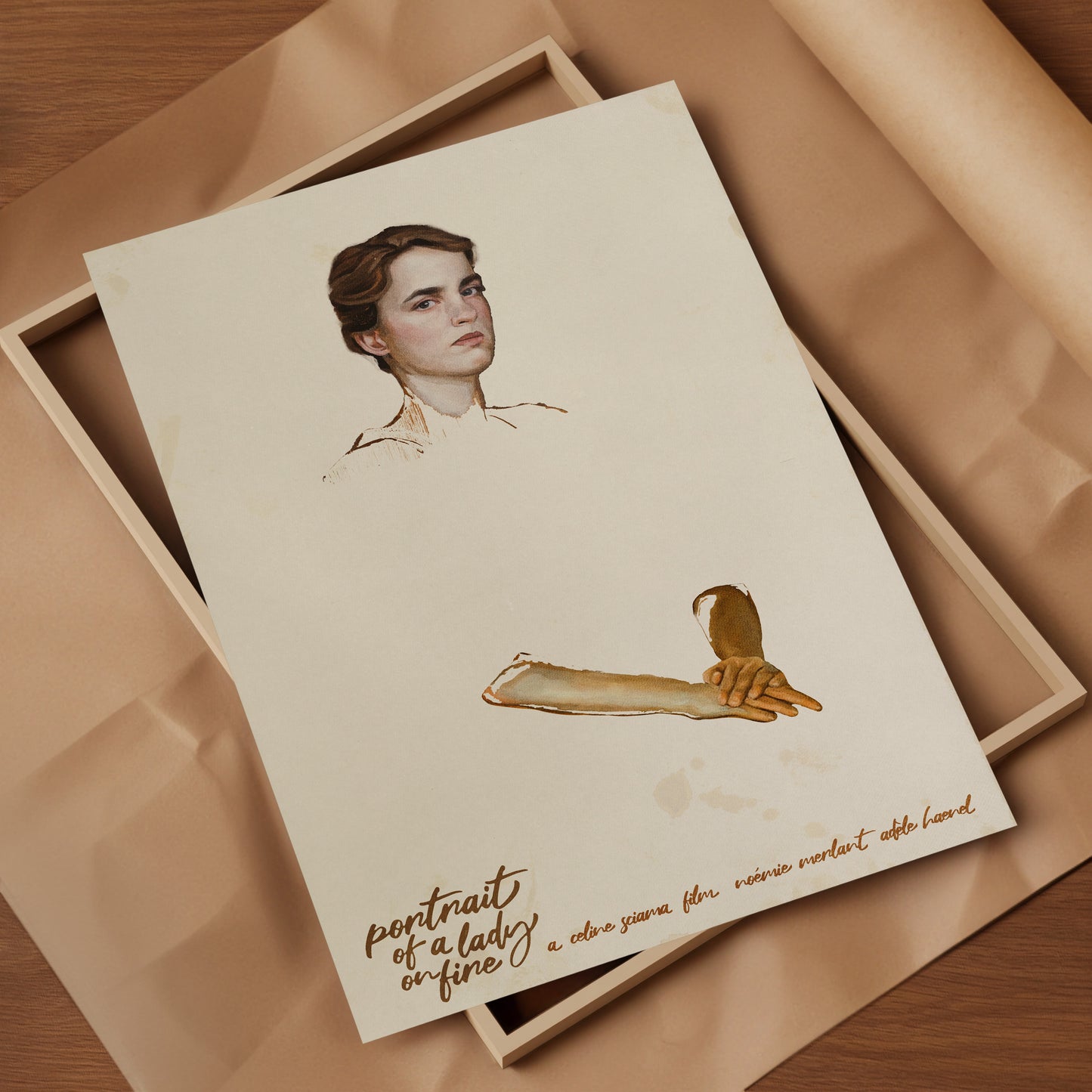 Poster print of a Portrait of a lady on fire. High quality movie print of Céline Sciamma's 2019 movie. Collage print of Portrait of a Lady on fire