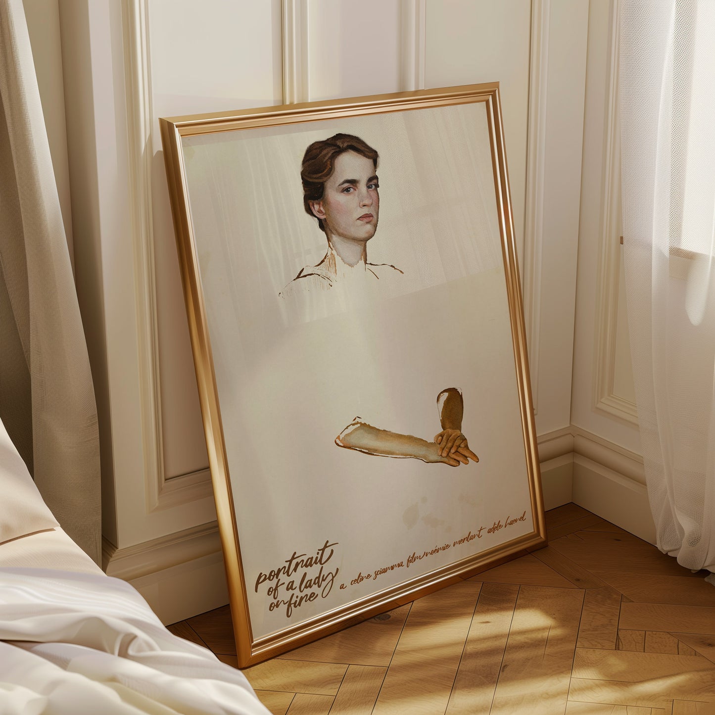 Poster print of a Portrait of a lady on fire. High quality movie print of Céline Sciamma's 2019 movie. Collage print of Portrait of a Lady on fire