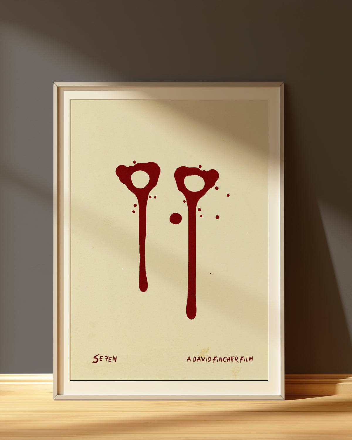 david fincher movie seven movie poster with brad pitt and morgan freeman. Movie poster collectibles