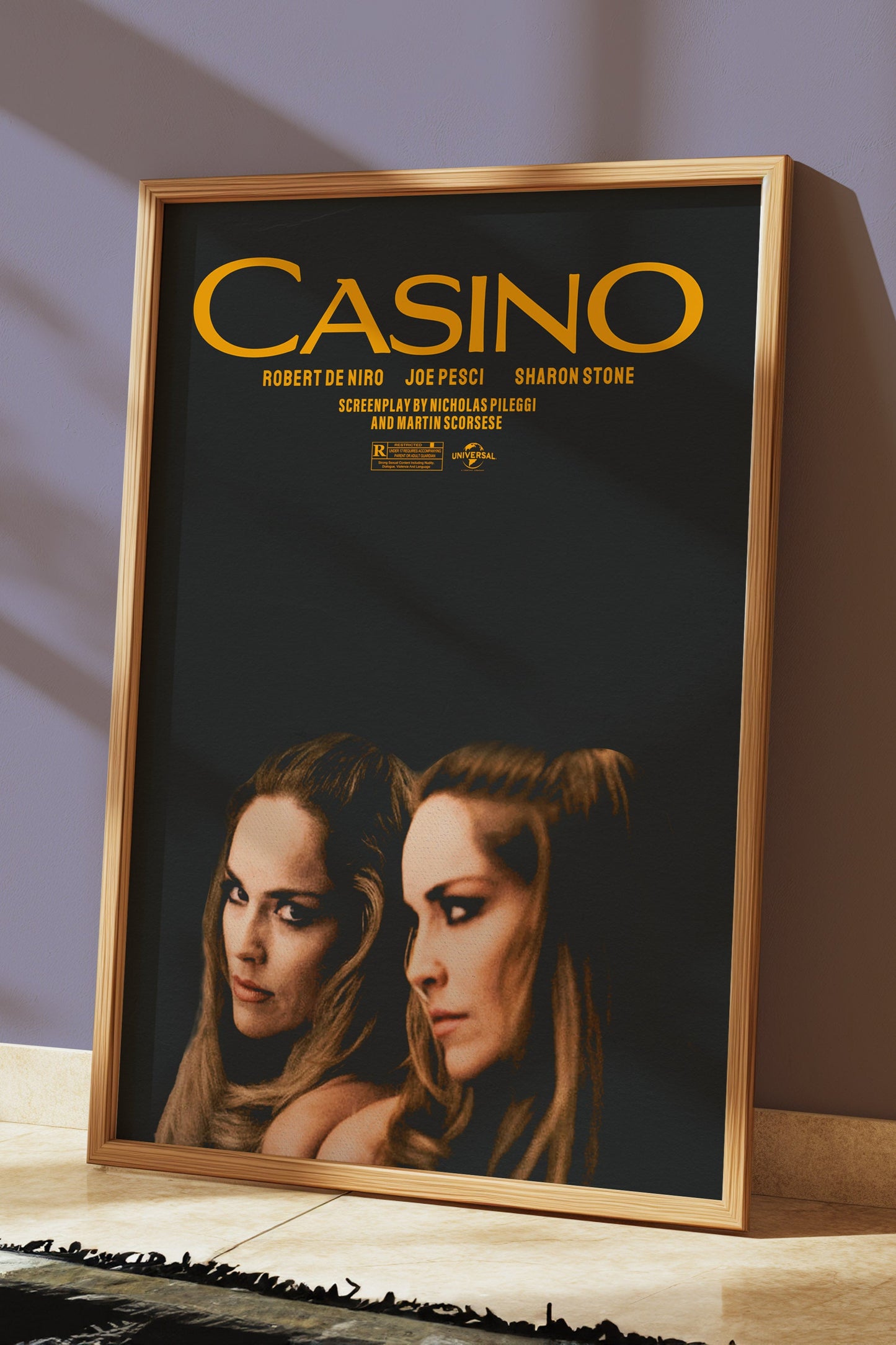 Casino Alternative Film Movie Poster Thriller Wall Art. Martin Scorsese movie print.  Wall art for movie lovers Poster Print – Limited Edition Art for Home Decor.  High quality prints for cinephile and movie lovers.  A print of Martin Scorsese's 1995 movie Casino.