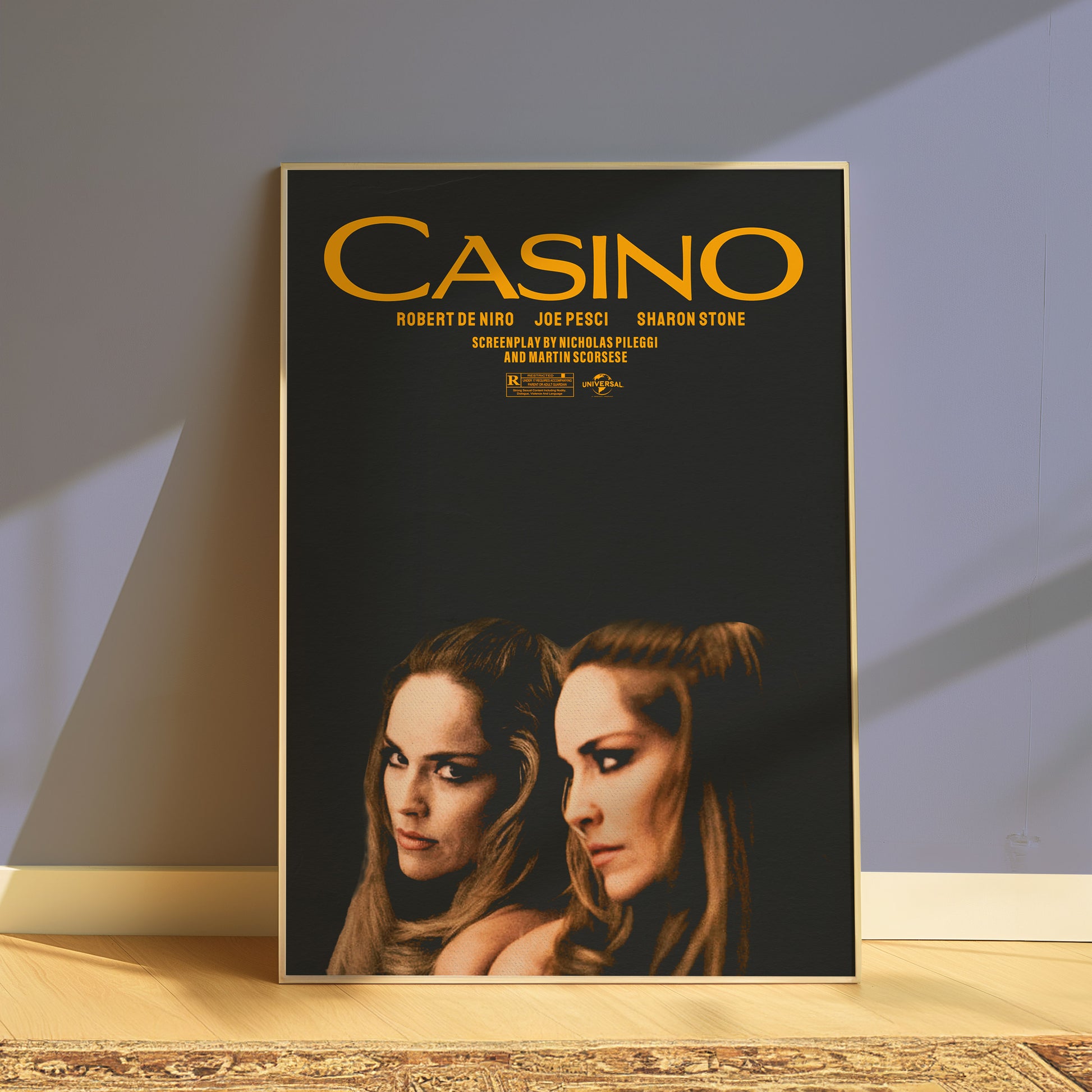 Casino Alternative Film Movie Poster Thriller Wall Art. Martin Scorsese movie print.  Wall art for movie lovers Poster Print – Limited Edition Art for Home Decor.  High quality prints for cinephile and movie lovers.  A print of Martin Scorsese's 1995 movie Casino.