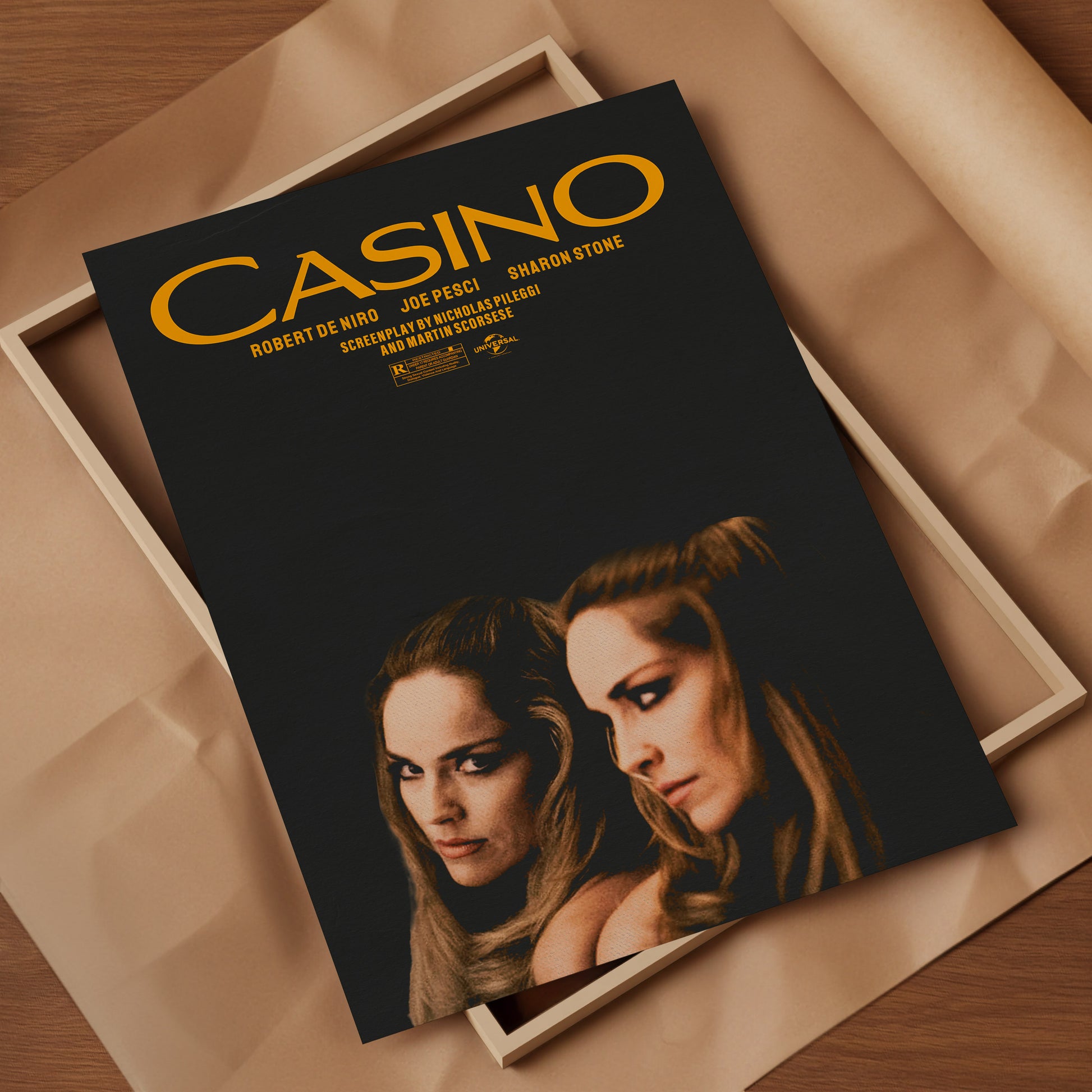 Casino Alternative Film Movie Poster Thriller Wall Art. Martin Scorsese movie print.  Wall art for movie lovers Poster Print – Limited Edition Art for Home Decor.  High quality prints for cinephile and movie lovers.  A print of Martin Scorsese's 1995 movie Casino.