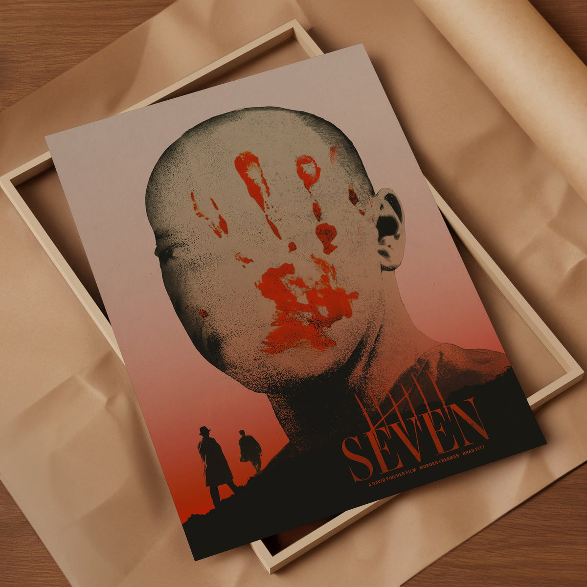 seven movie david fincher movie art for walls brad pitt 
