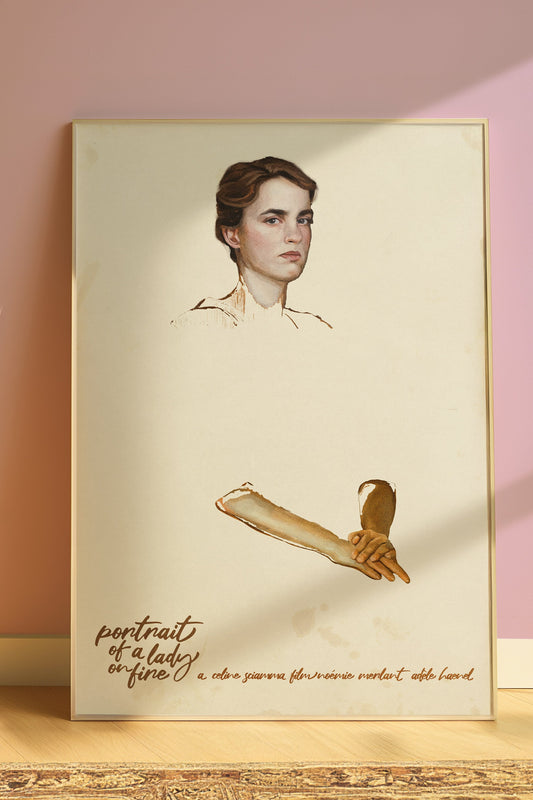 Poster print of a Portrait of a lady on fire.  High quality movie print of Céline Sciamma's 2019 movie.  Collage print of Portrait of a Lady on fire