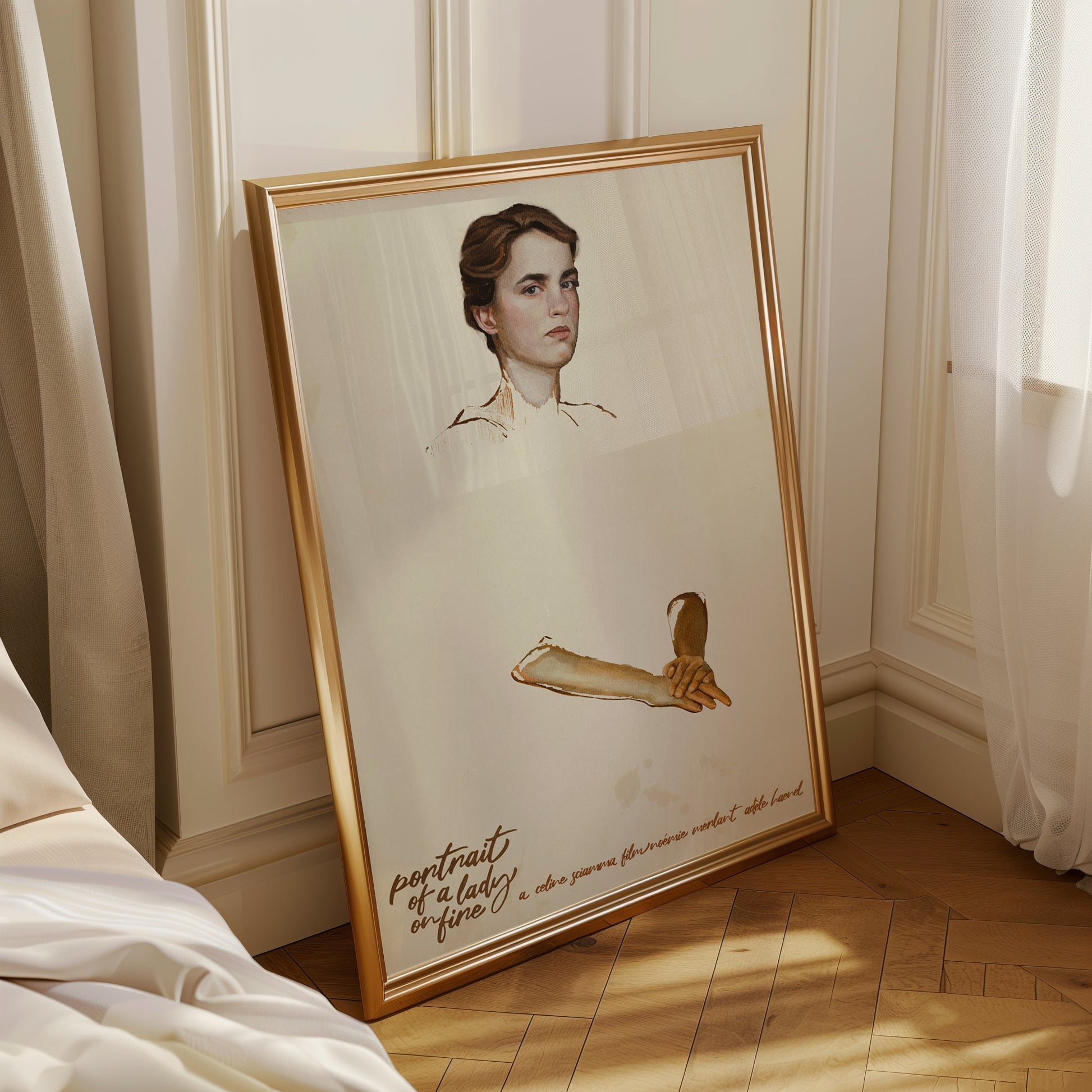 Poster print of a Portrait of a lady on fire.  High quality movie print of Céline Sciamma's 2019 movie.  Collage print of Portrait of a Lady on fire