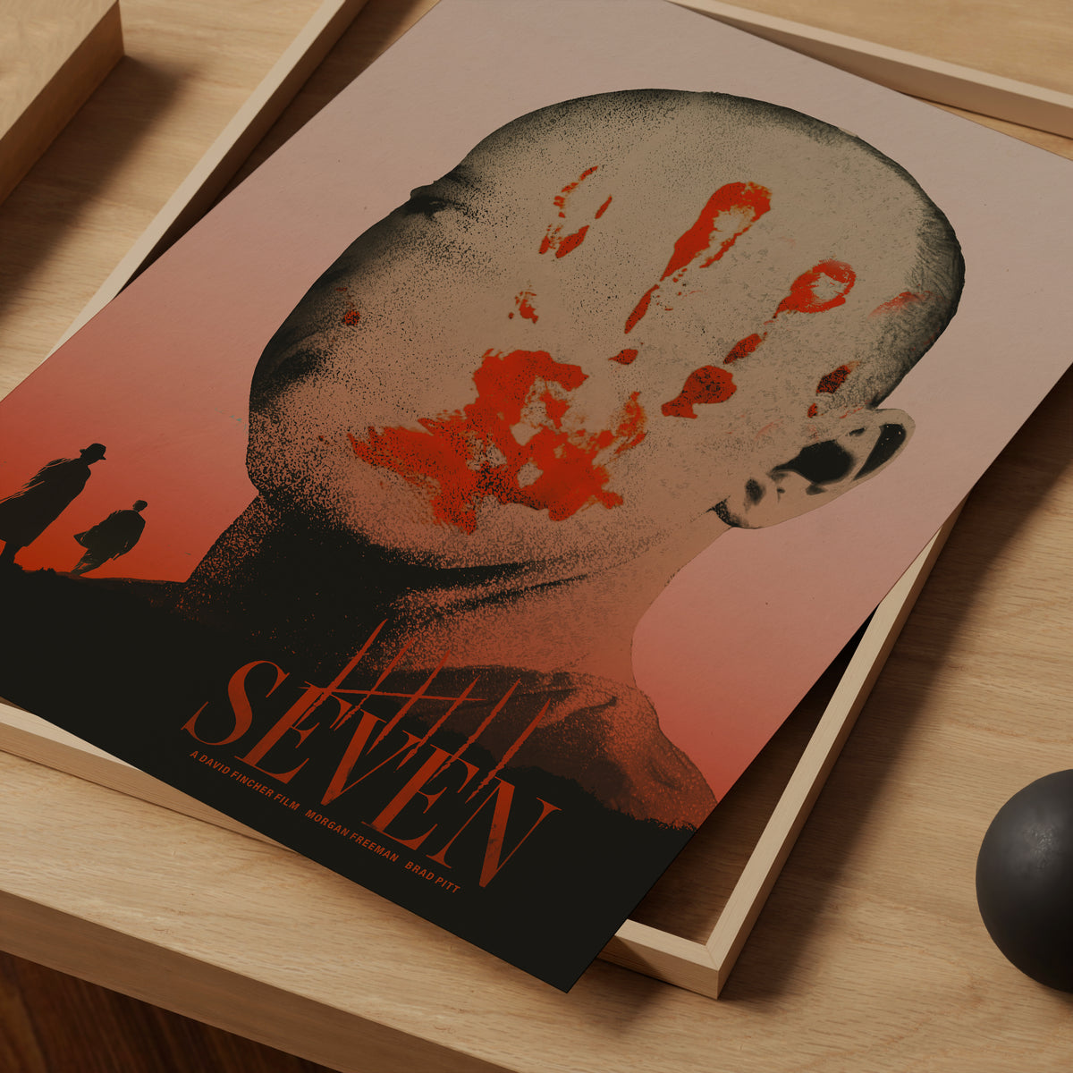 seven movie david fincher movie art for walls brad pitt movie poster collectible gifts for boyfriend gifts for husband
