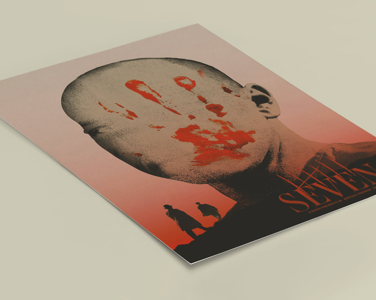 seven movie david fincher movie art for walls brad pitt gift for movie lover